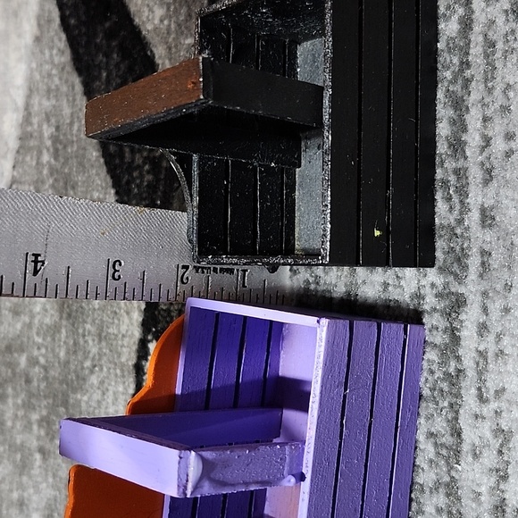 VINTAGE MINI HALLOWEEN WOOD BASKETS PUMPKIN BLK CAT SPIDER - Picture 6 of 12